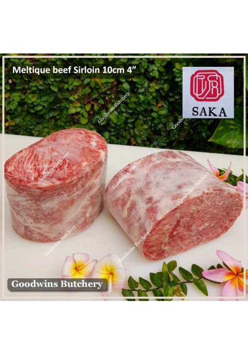 Beef Sirloin Striploin Porterhouse Has Luar MELTIQUE meltik (wagyu alike) SAKA frozen ROAST SMALL 10cm 4" @1.5kg (price/kg)
